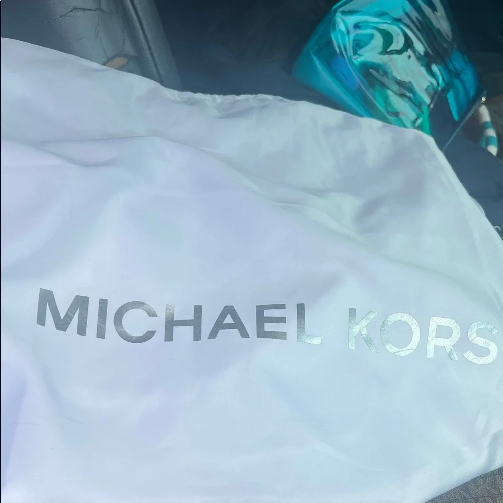 Michael Kors Brown Monogram Tote with Tan Accents - Picture 7 of 7